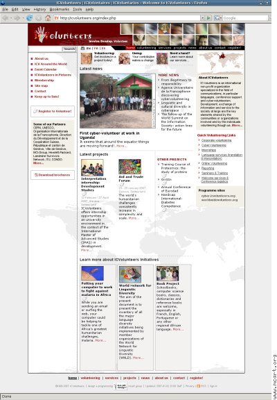 ICVolunteers Federation Web Site